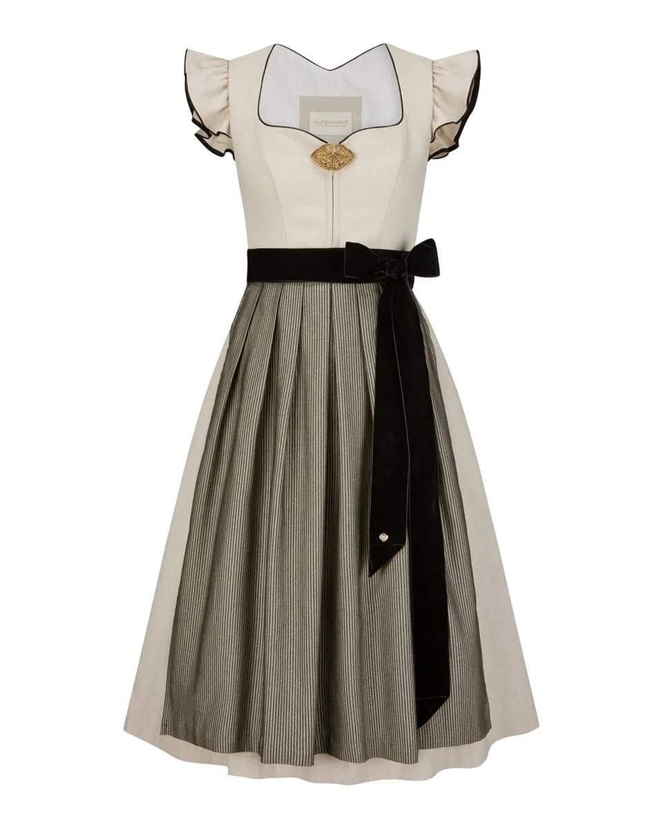 alpenherz-dirndl-marie-schwarz-beige-leinen-mit-fl-gelarm image 1