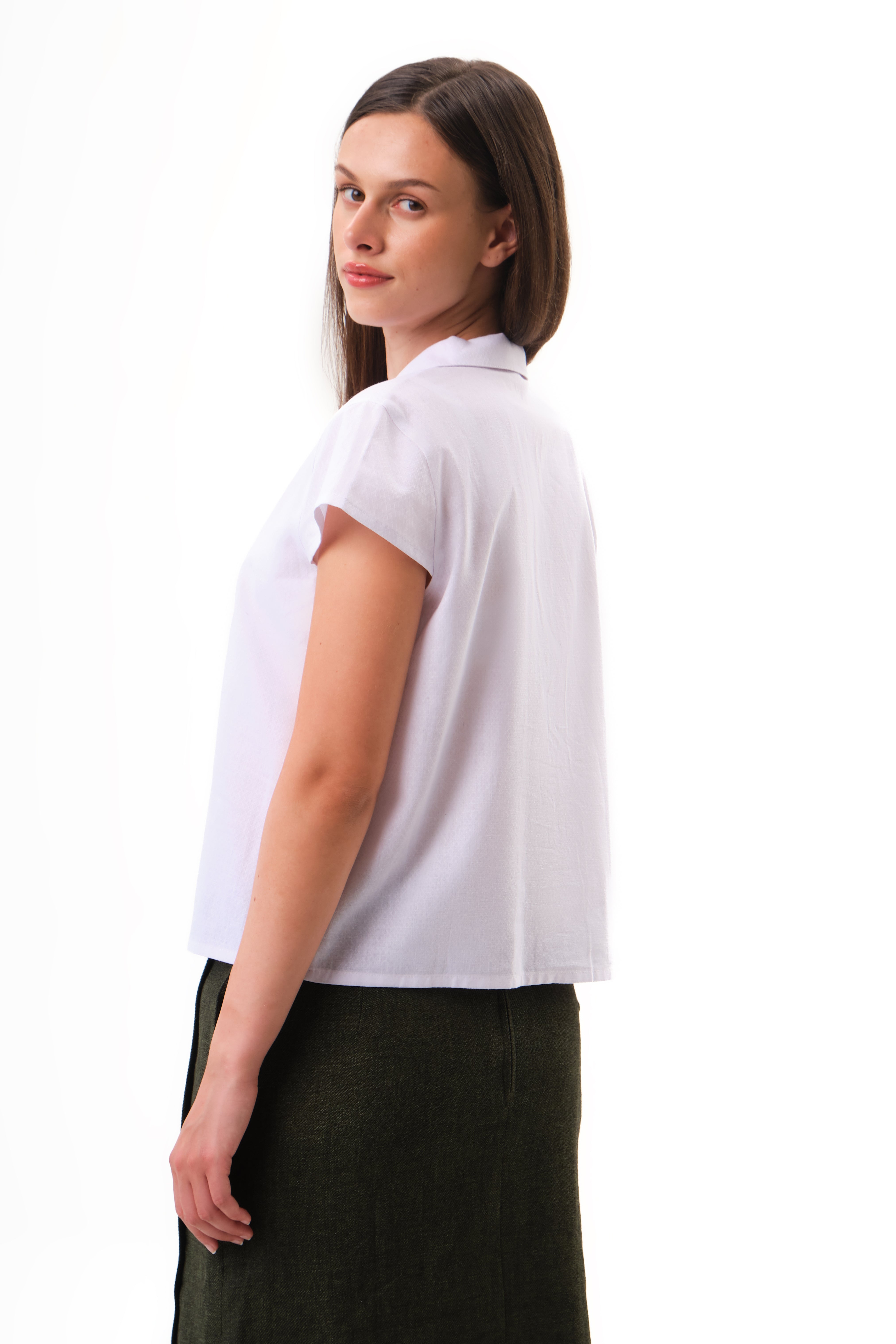 felicitas-damen-bluse-barina-leinen-baumwolle-kurzarm image 3
