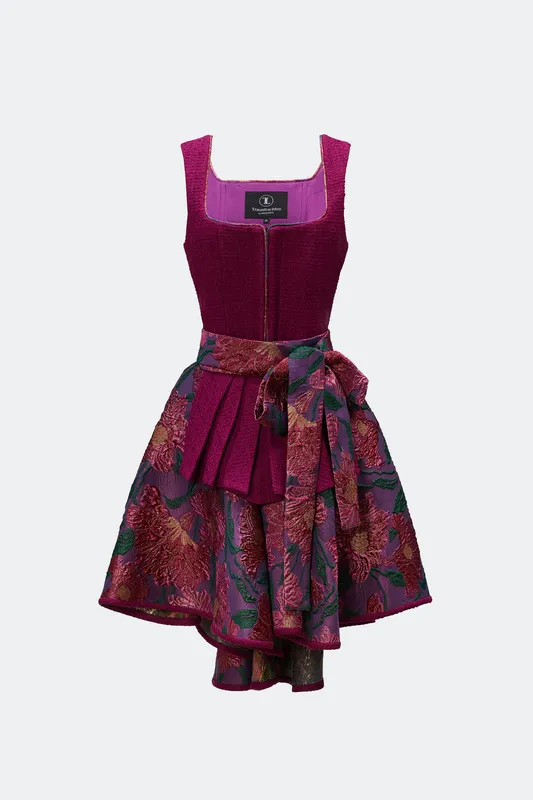 traumtrachten-designerdirndl-zita-mit-tweedmieder-in-lila image 1