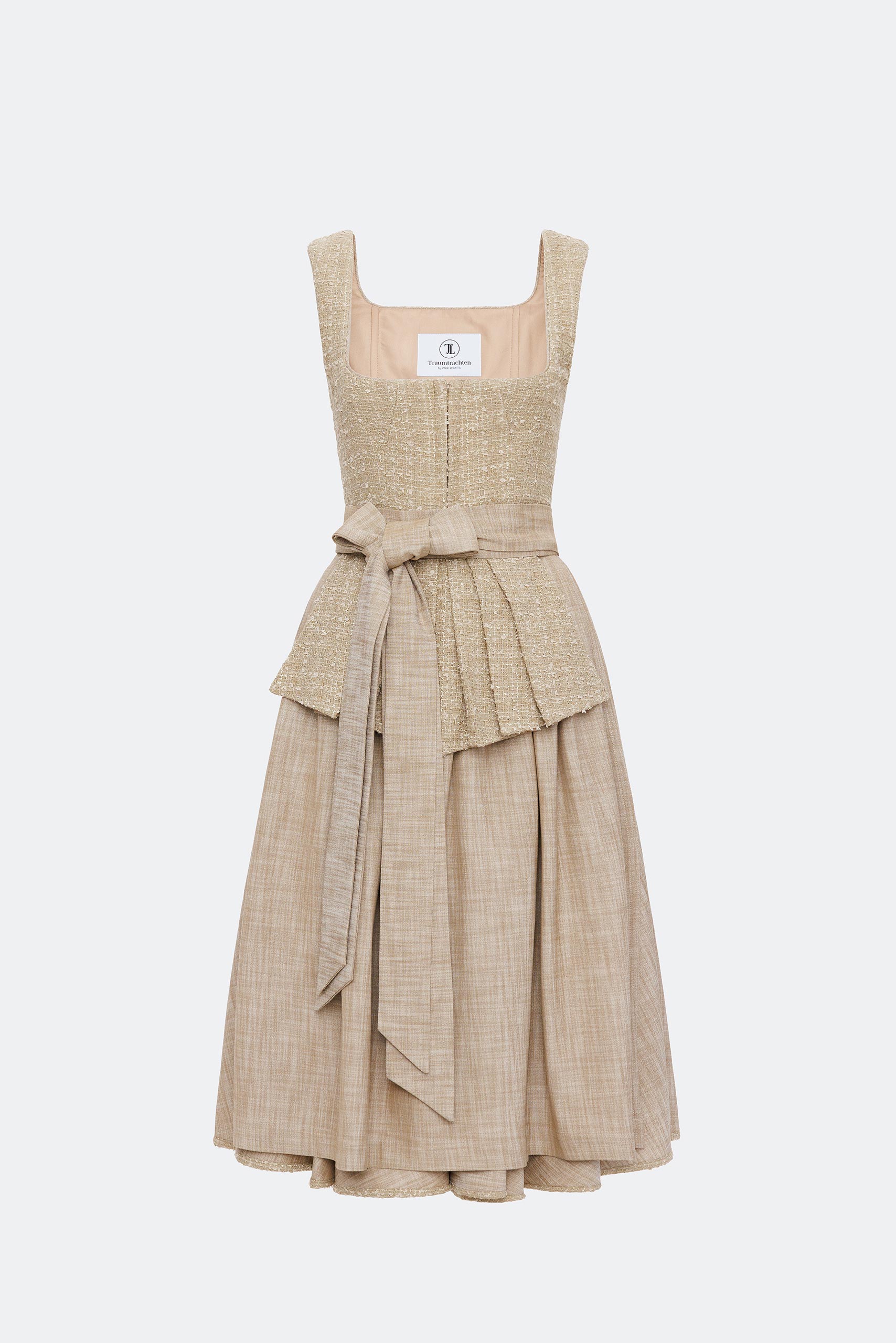 traumtrachten-dirndl-serafina-in-beige-mit-2-sch-rzen image 1