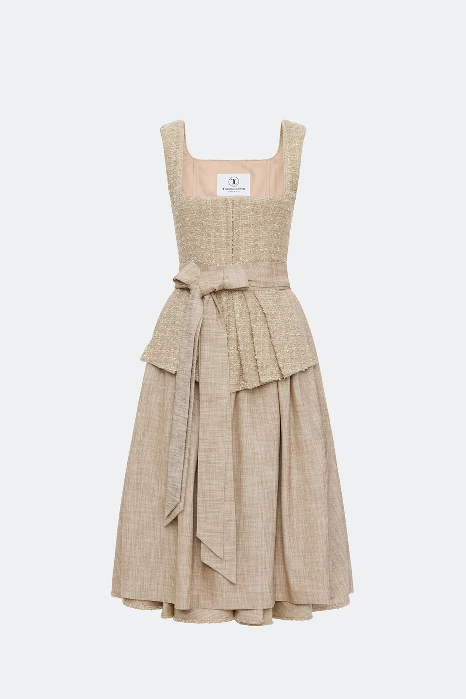 traumtrachten-dirndl-serafina-in-beige-mit-2-sch-rzen image 1