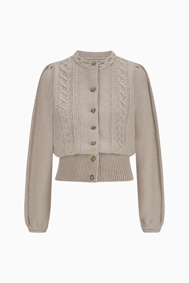gottseidank-damenstrickjacke-lea-linksstrickjacke-mit-stehkragen-und-puffarm image 1