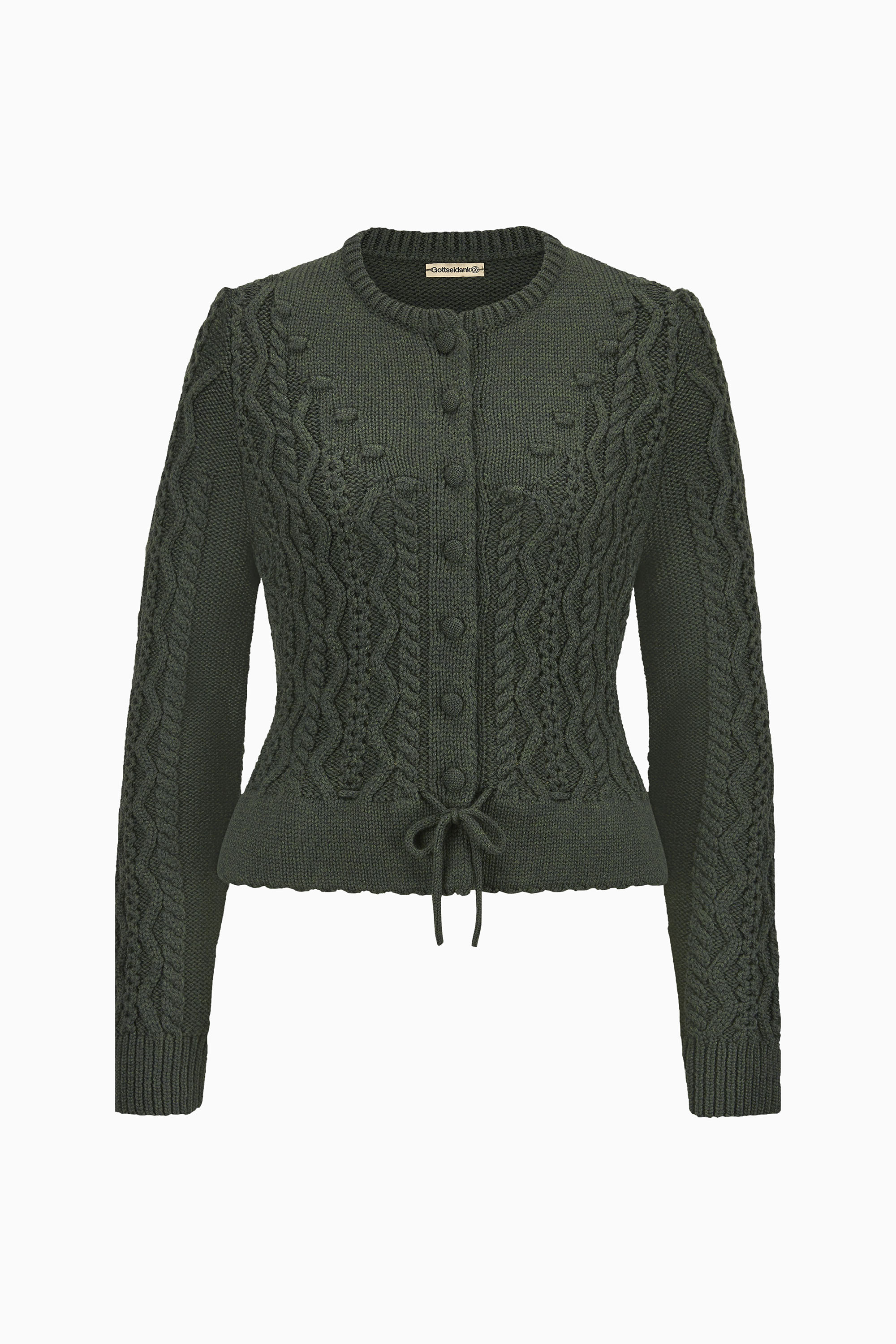 gottseidank-damenstrickjacke-lene-mit-zopfmuster image 1