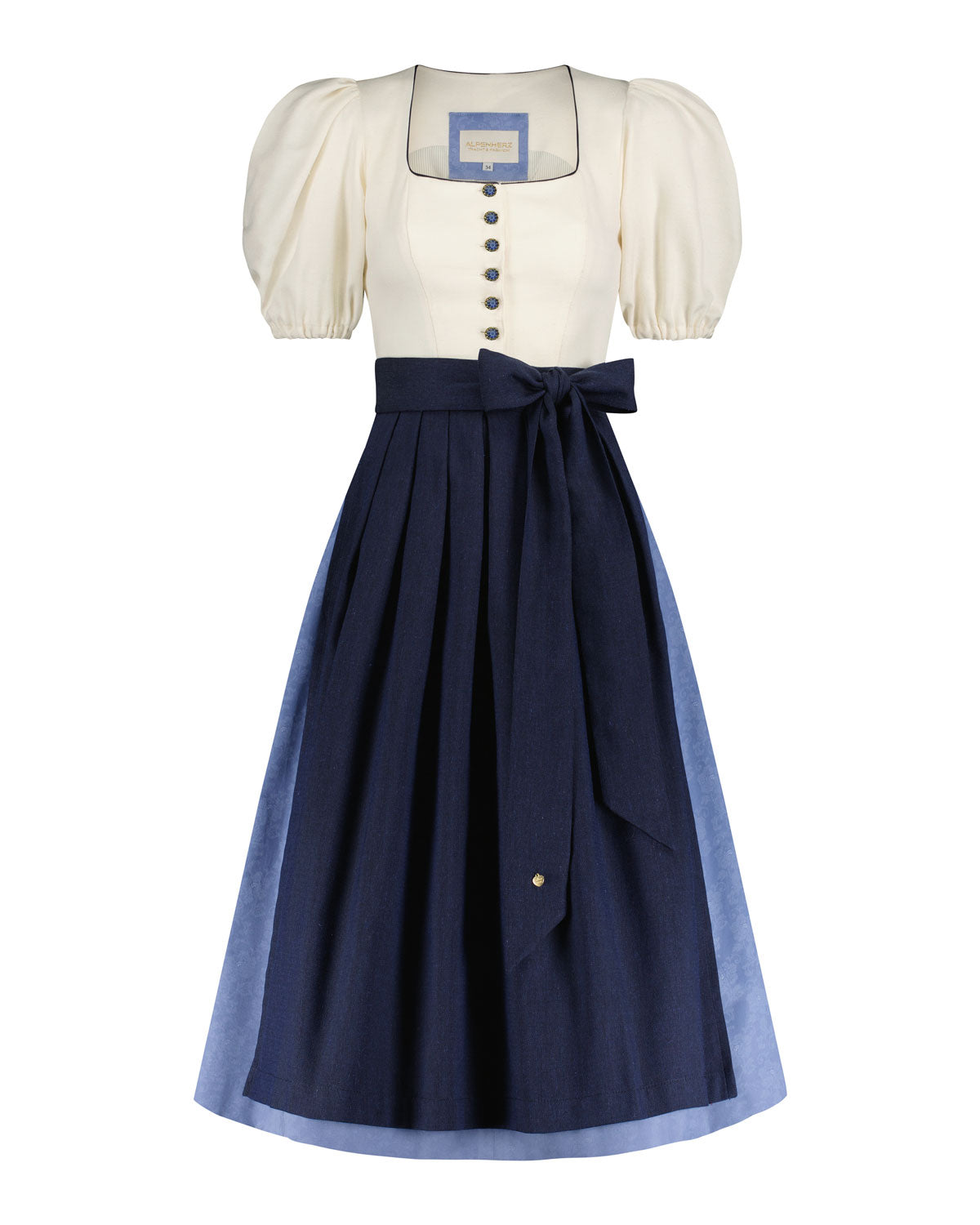 alpenherz-dirndl-magdalena-himmelblau-baumwolle-puffarm image 1