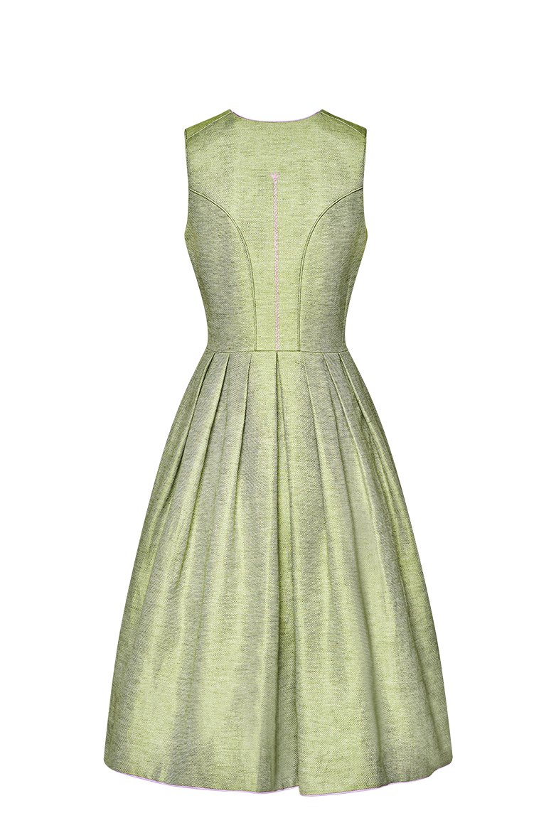 g-ssl-melange-dirndl-hochgeschlossen-mit-glaskn-pfen-70-cm image 2