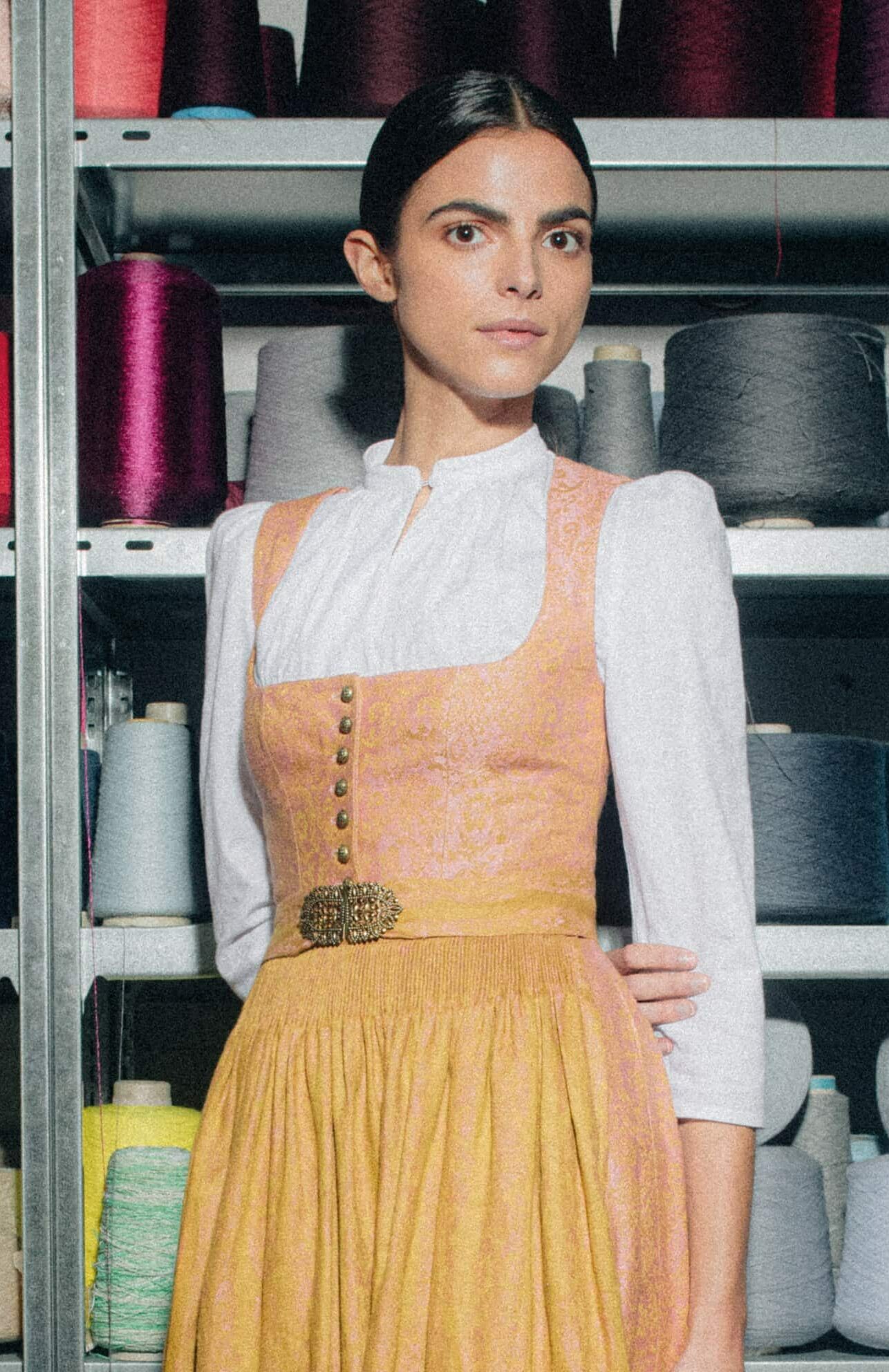 gottseidank-dirndl-monika-mit-faltenrock-und-augenknopfloch image 2