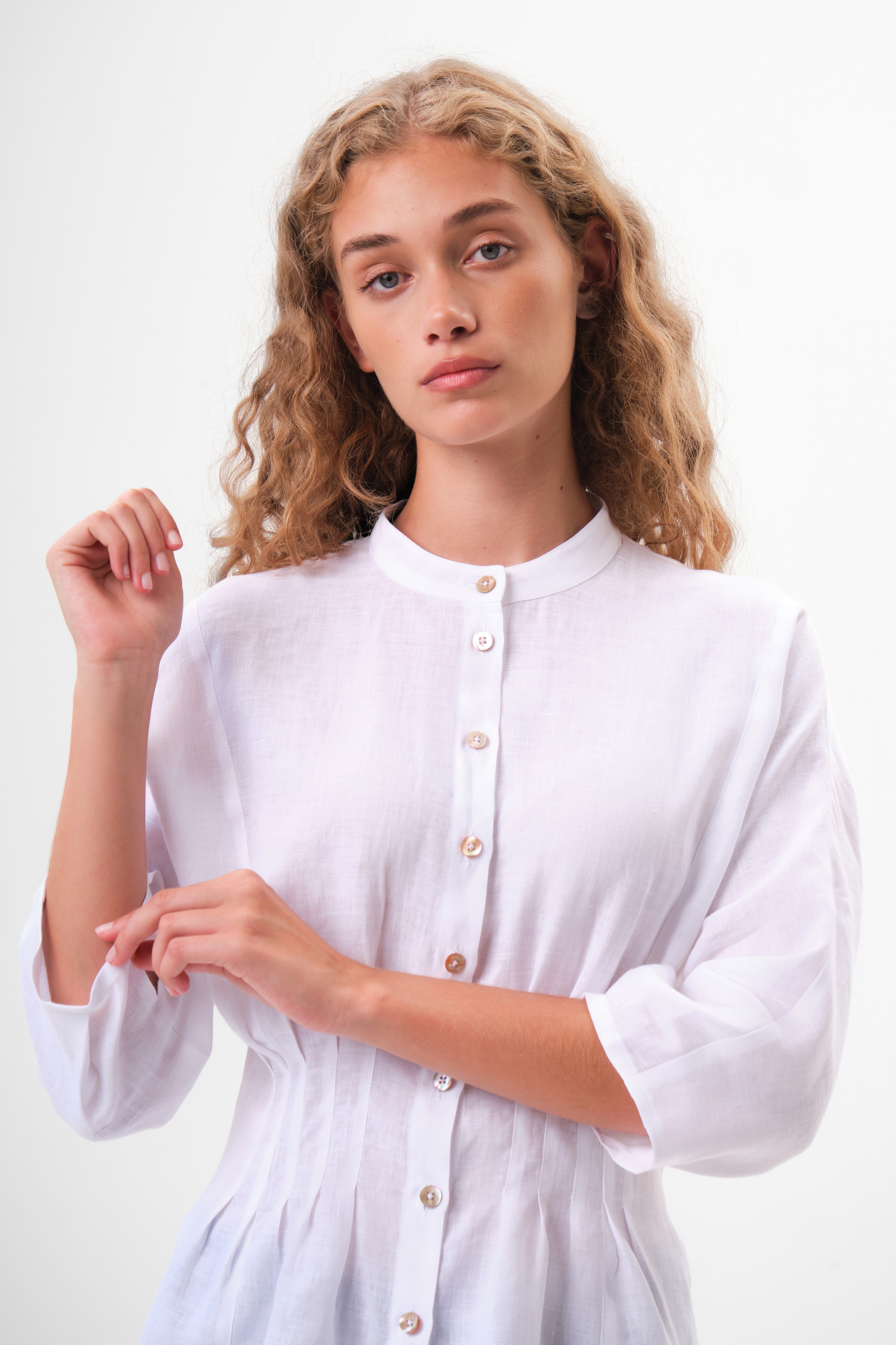 felicitas-damen-bluse-blairette-leinenbluse-mit-stehkragen image 3