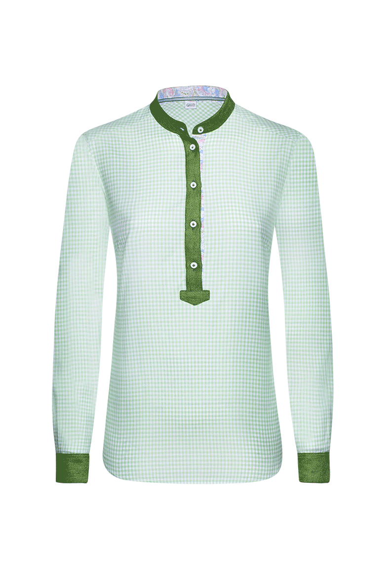 g-ssl-bluse-franz-sische-momente-gr-n-vichy-karo-baumwolle image 1