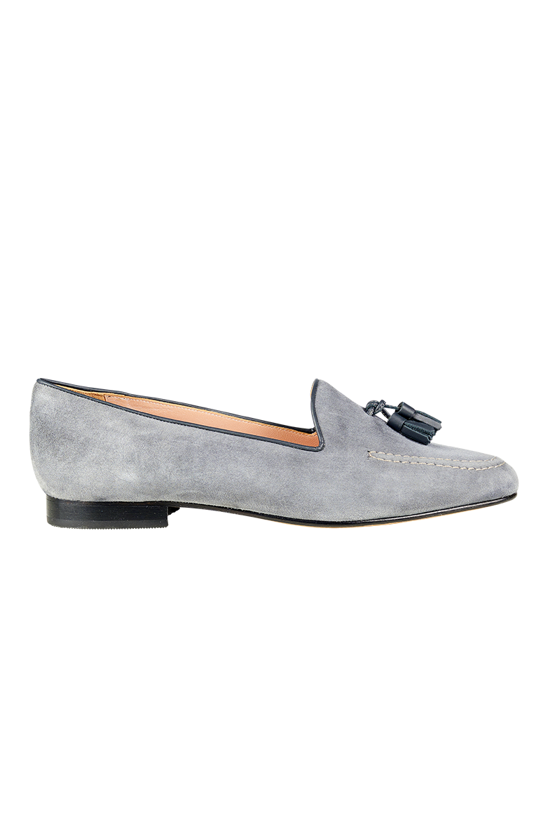g-ssl-klassiker-slipper-aus-veloursleder-grau-schwarz-mit-quasten image 2