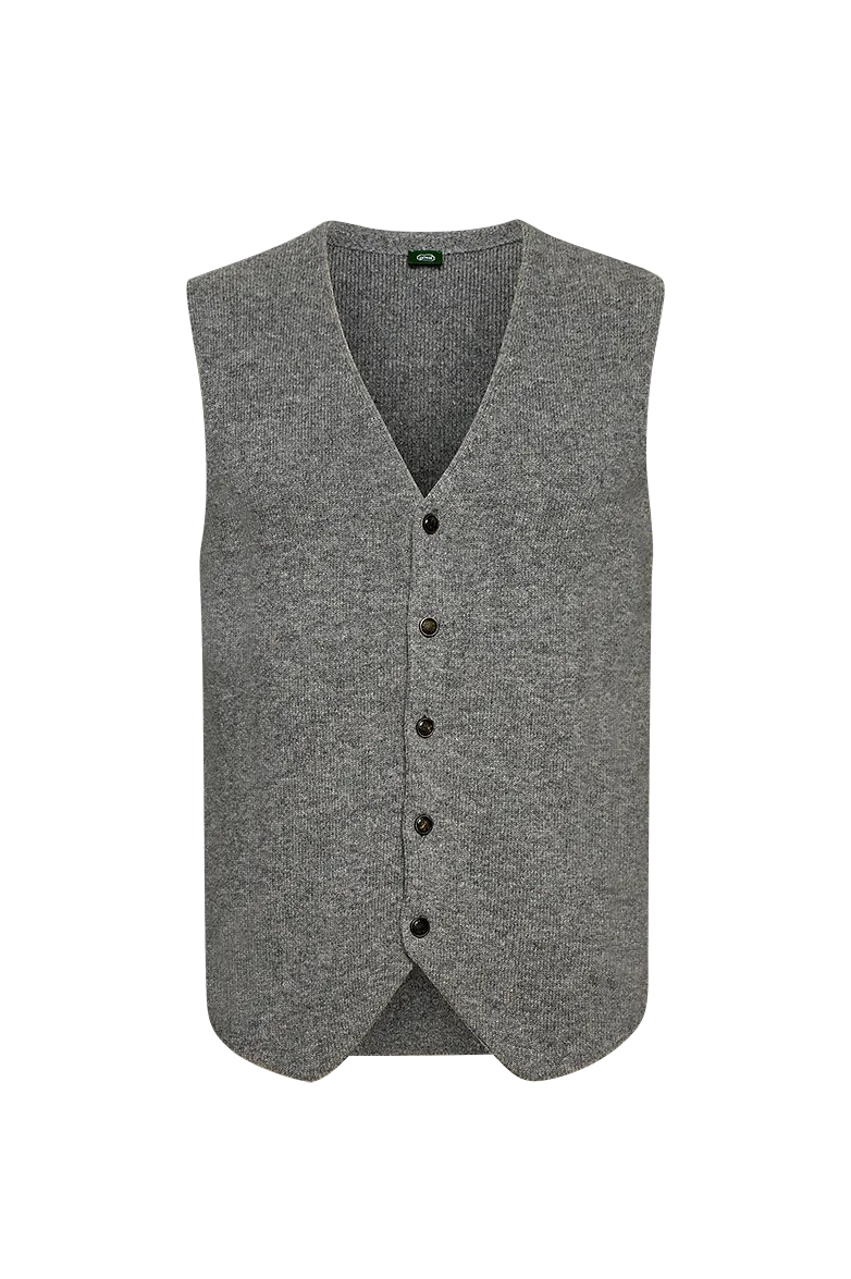 g-ssl-meliertes-gilet-grau-schwarz-100-schurwolle image 1