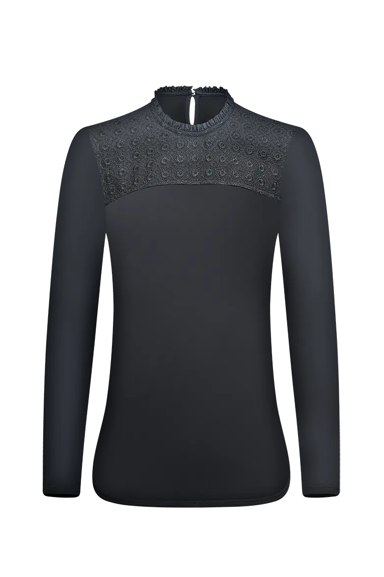 g-ssl-langarm-shirt-aus-baumwolle-grau-schwarz-damen image 1