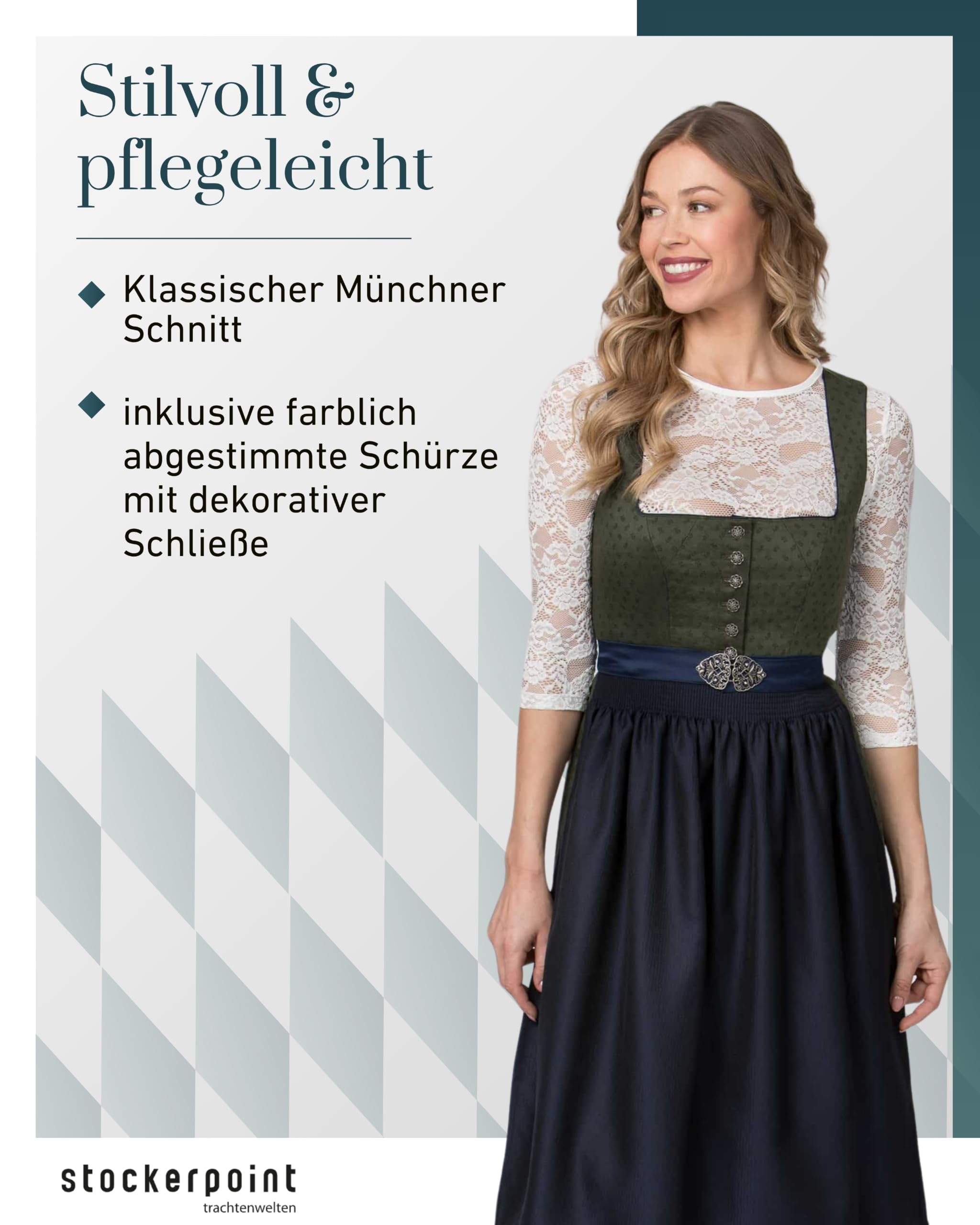 stockerpoint-dirndl-cora-olive-gr-e-50 image 2