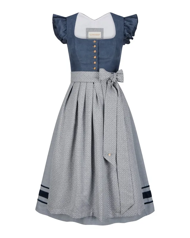 alpenherz-dirndl-nila-dunkelblau-cord-mit-abnehmbarem-fl-gelarm image 1
