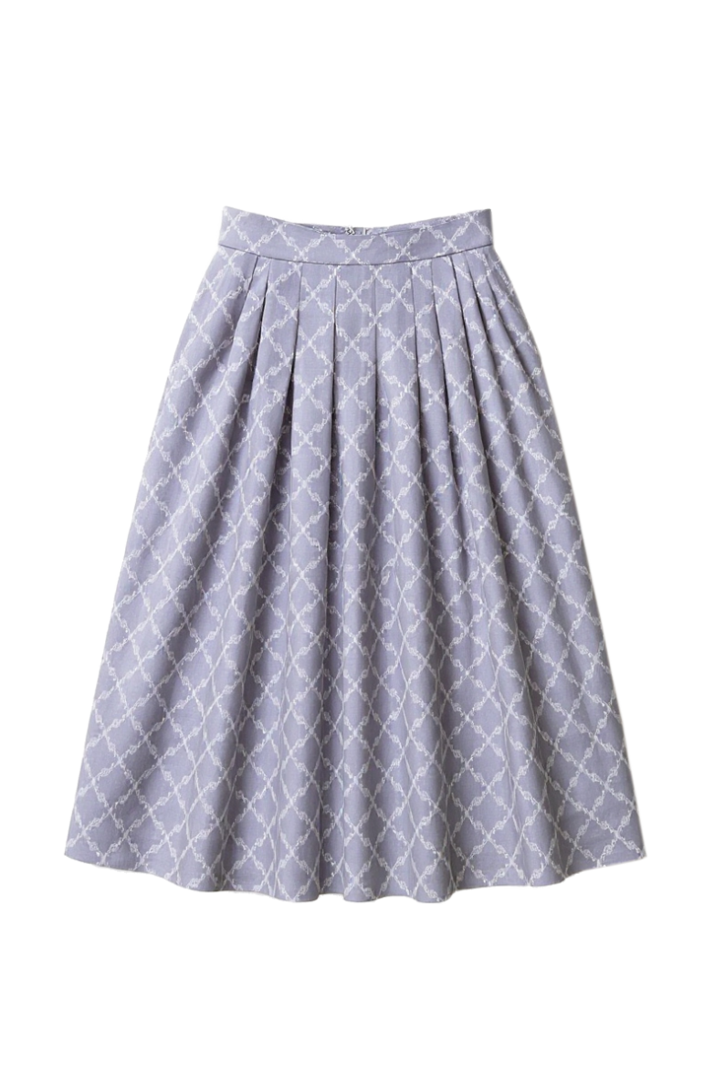 g-ssl-leinenrock-florale-eleganz-bestickt-blau-damen image 1