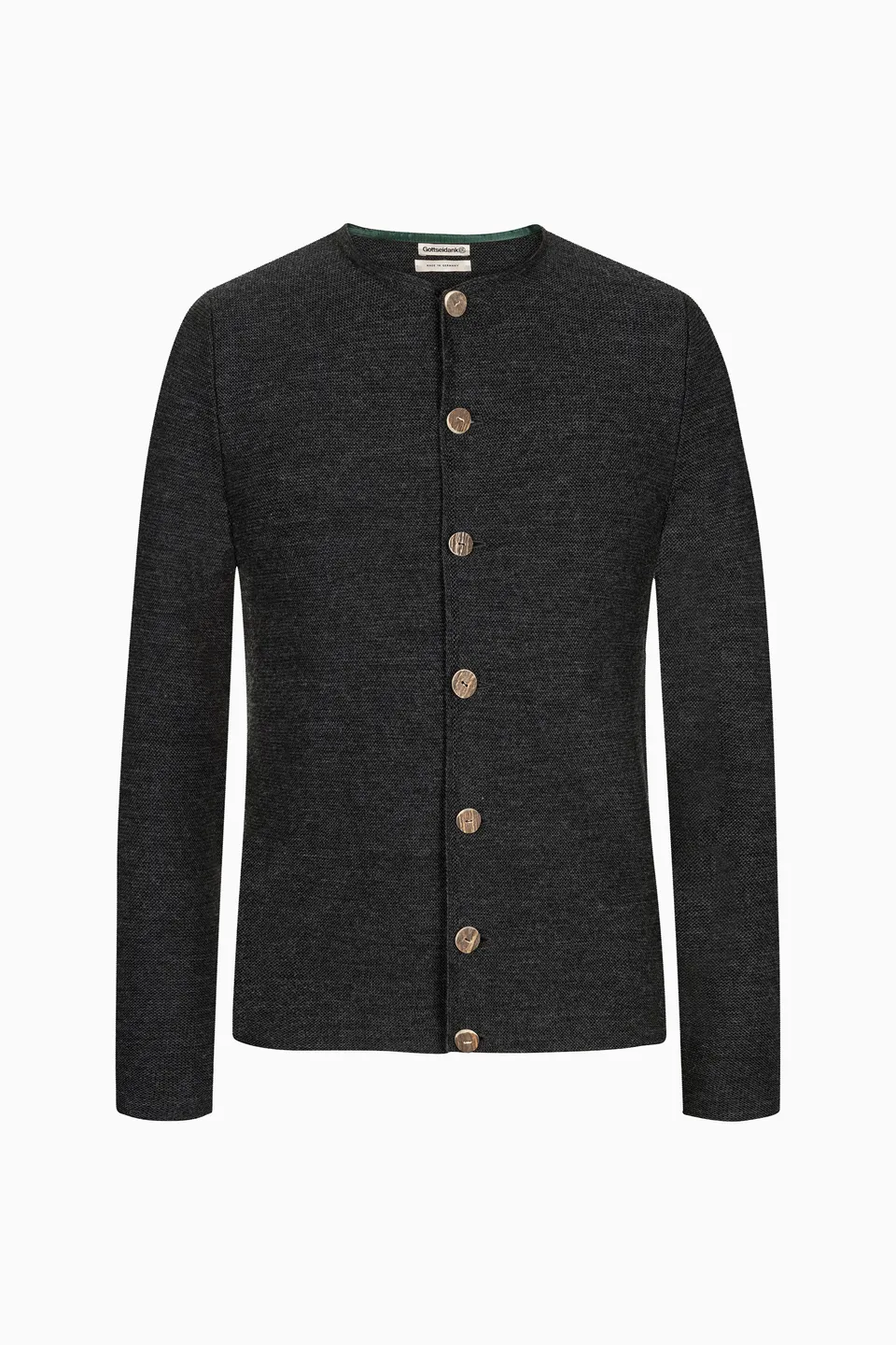 gottseidank-herrenstrickjacke-aloisius-uni-mit-hirschhornkn-pfen-3 image 1