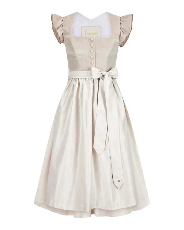 alpenherz-samtdirndl-mel-beige-mit-abkn-pfbarem-fl-gelarm-hochzeit image 1