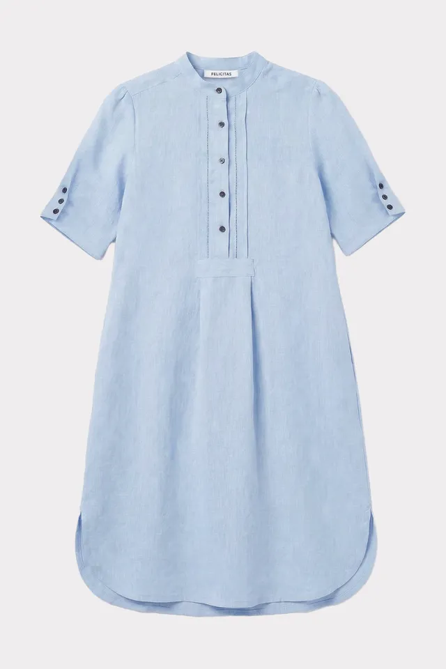 felicitas-damen-kleid-kareen-leinen-viskose-sommerkleid-mit-taschen image 1