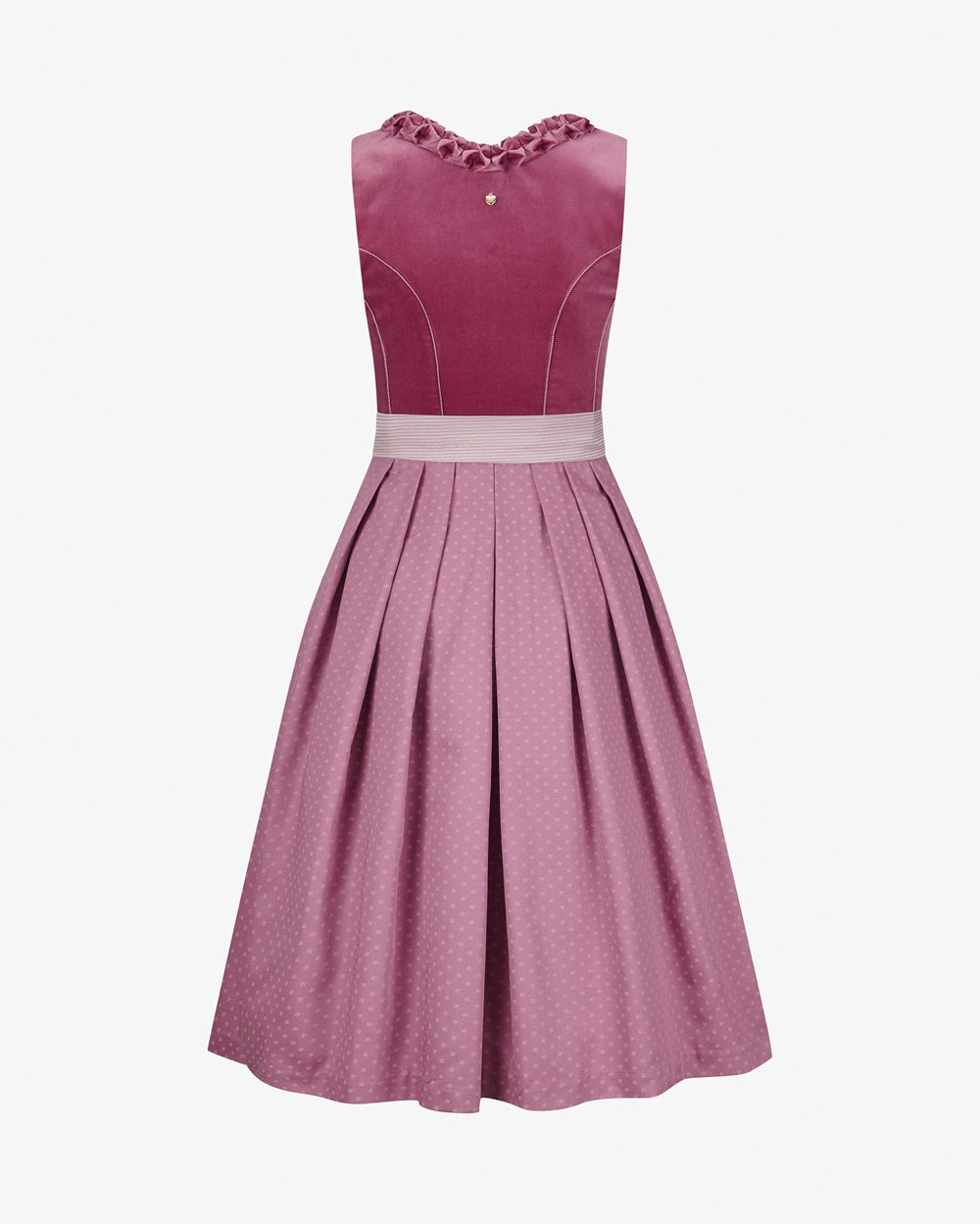 alpenherz-dirndl-josephine-samt-dirndl-in-ros-mit-streifensch-rze image 2