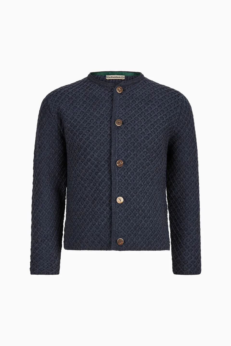 gottseidank-kinderstrickjacke-xander-uni-waffelmuster image 1