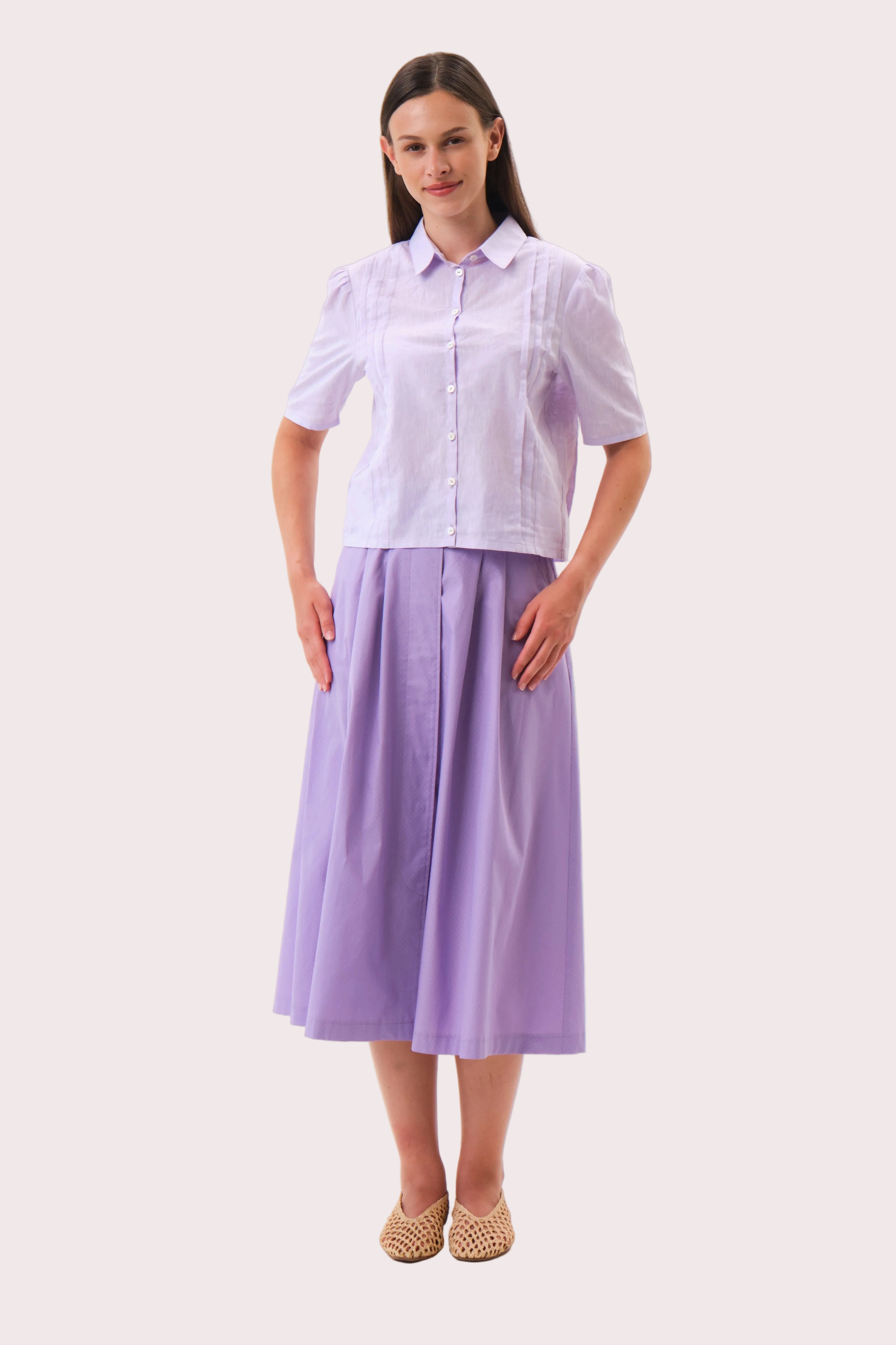 felicitas-bettine-damen-bluse-leinen-baumwolle-kurz-anliegend image 3