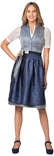stockerpoint-ofelia-damen-dirndl-blau-jacquard-hochgeschlossen image 7