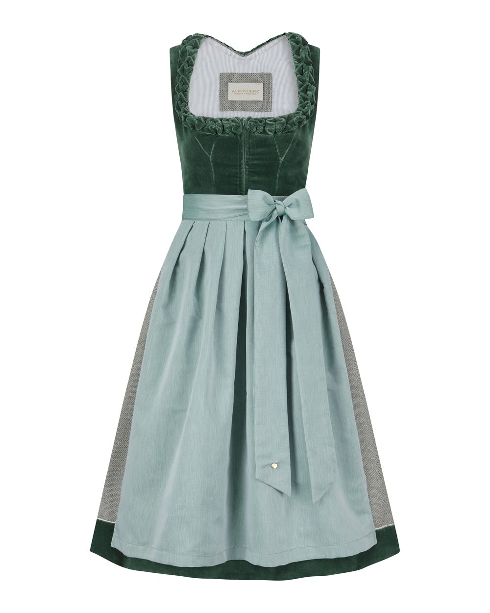 alpenherz-dirndl-rosalie-gr-n-samtmieder-dirndl image 1