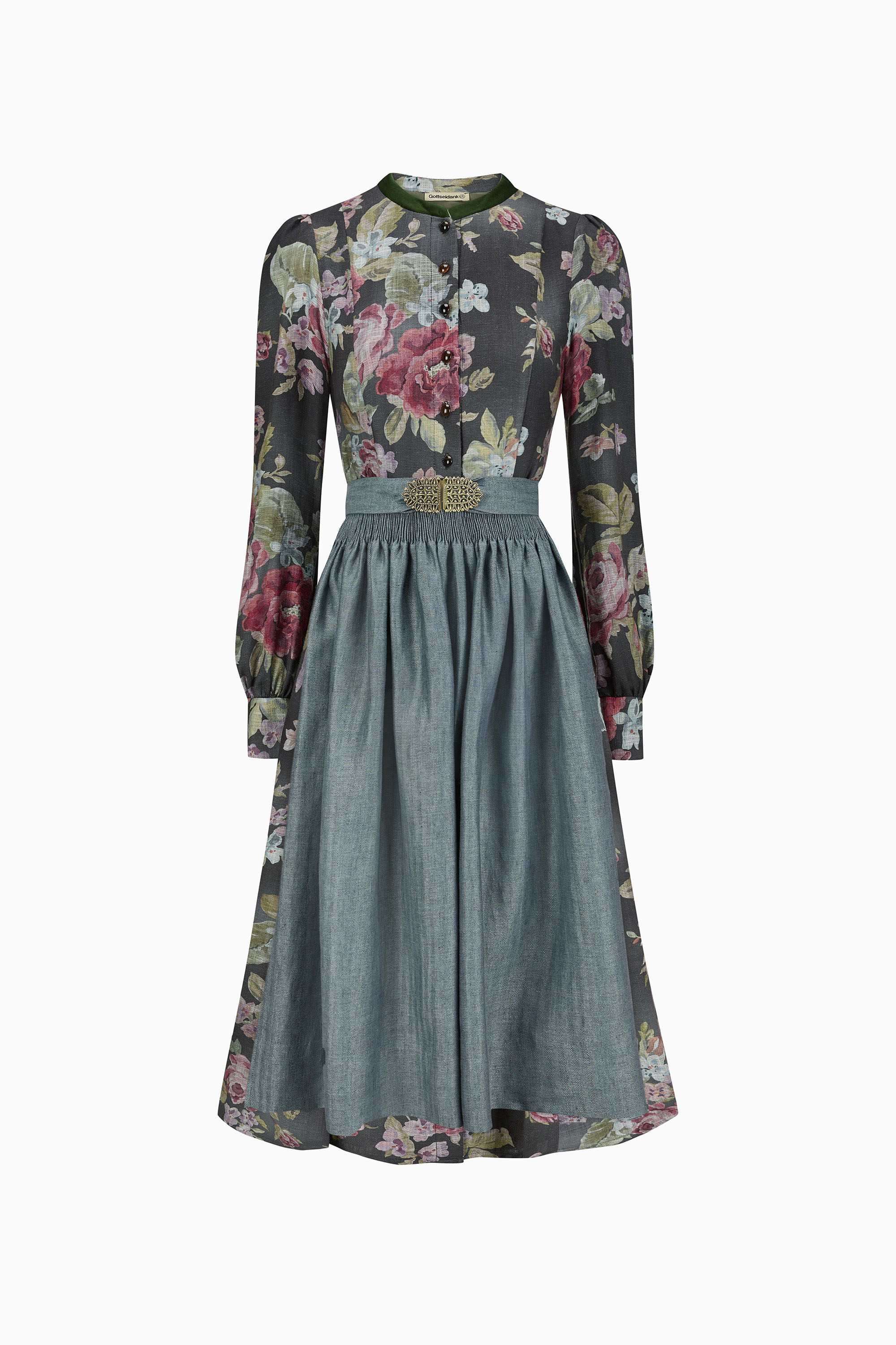 gottseidank-damenkleid-rahel-mit-sch-rze-hochgeschlossenes-kleid-mit-kontrastkra image 3