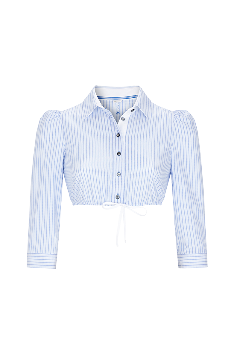 g-ssl-dirndl-goes-new-york-damen-dirndlbluse-3-4-arm-blau image 1