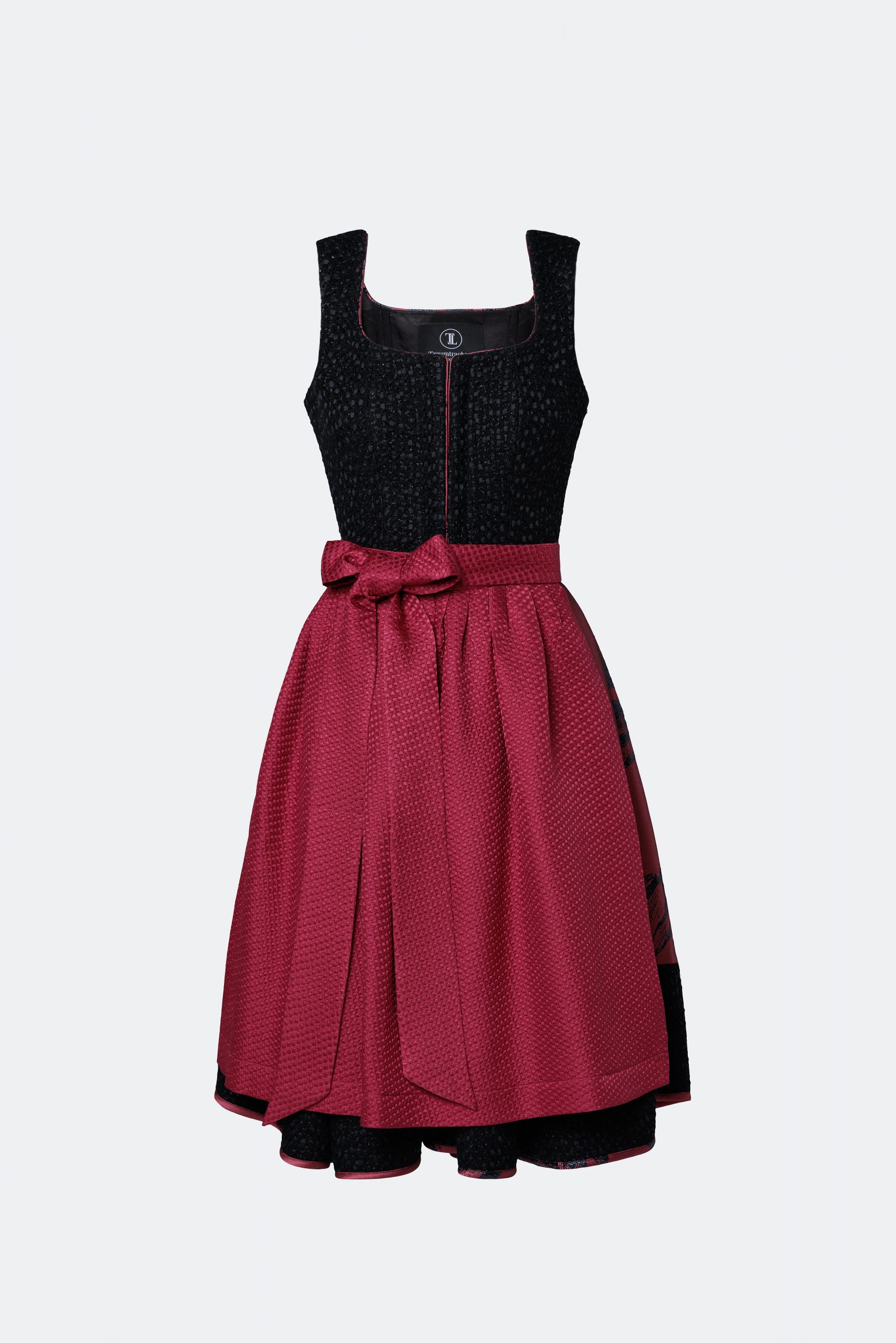 traumtrachten-designerdirndl-viola-mit-tweedmieder-in-schwarz image 1