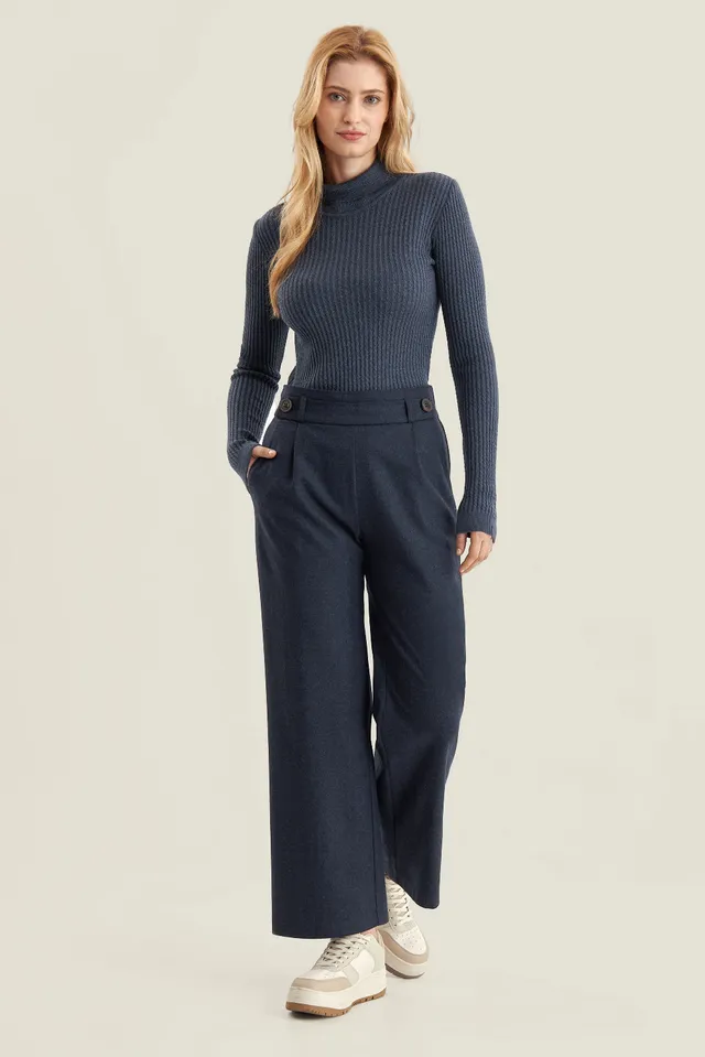 felicitas-damen-hose-hilda-elegante-falten-hose-mit-knopf-bund image 1