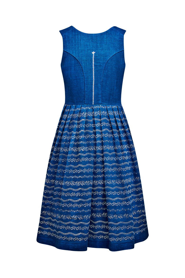 g-ssl-dirndl-aus-blaudruckleinen-blau-70er-l-nge image 2