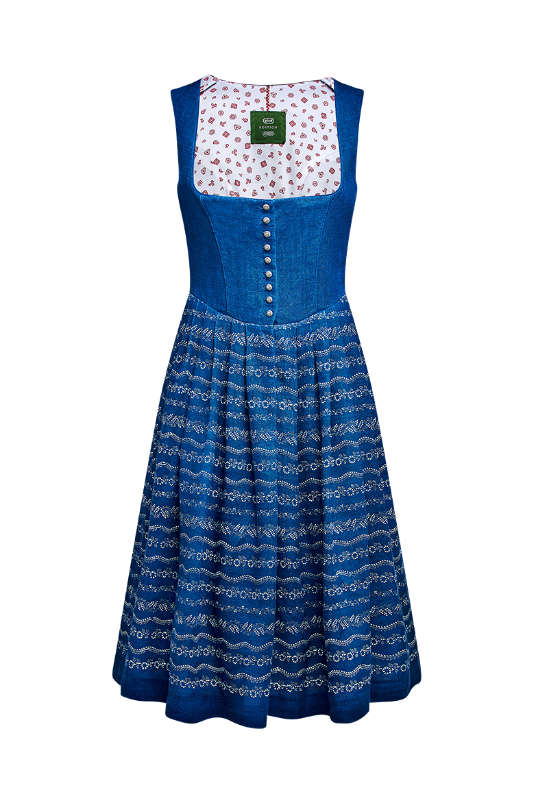g-ssl-dirndl-aus-blaudruckleinen-blau-70er-l-nge image 1
