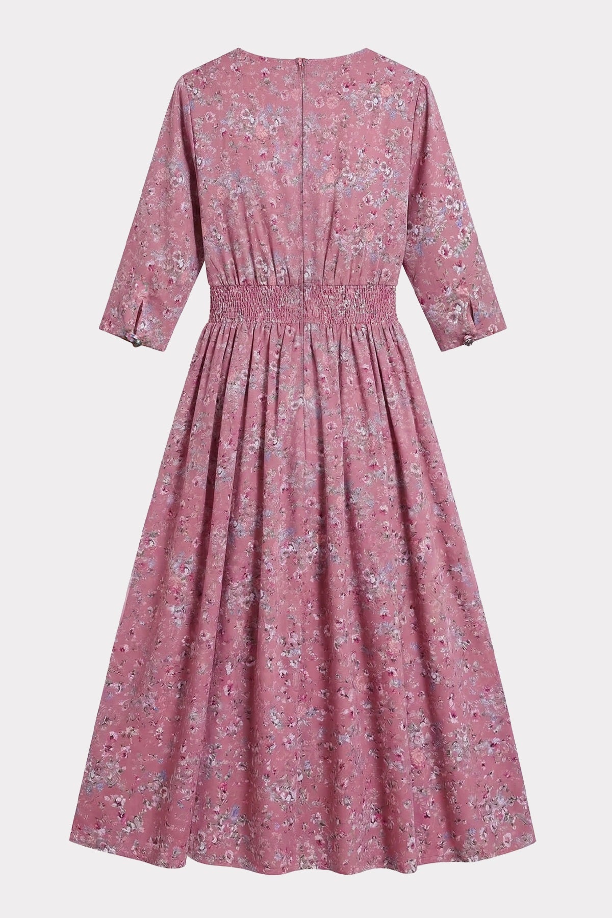 felicitas-damen-kleid-kathena-lang-mit-v-ausschnitt-und-taschen image 2