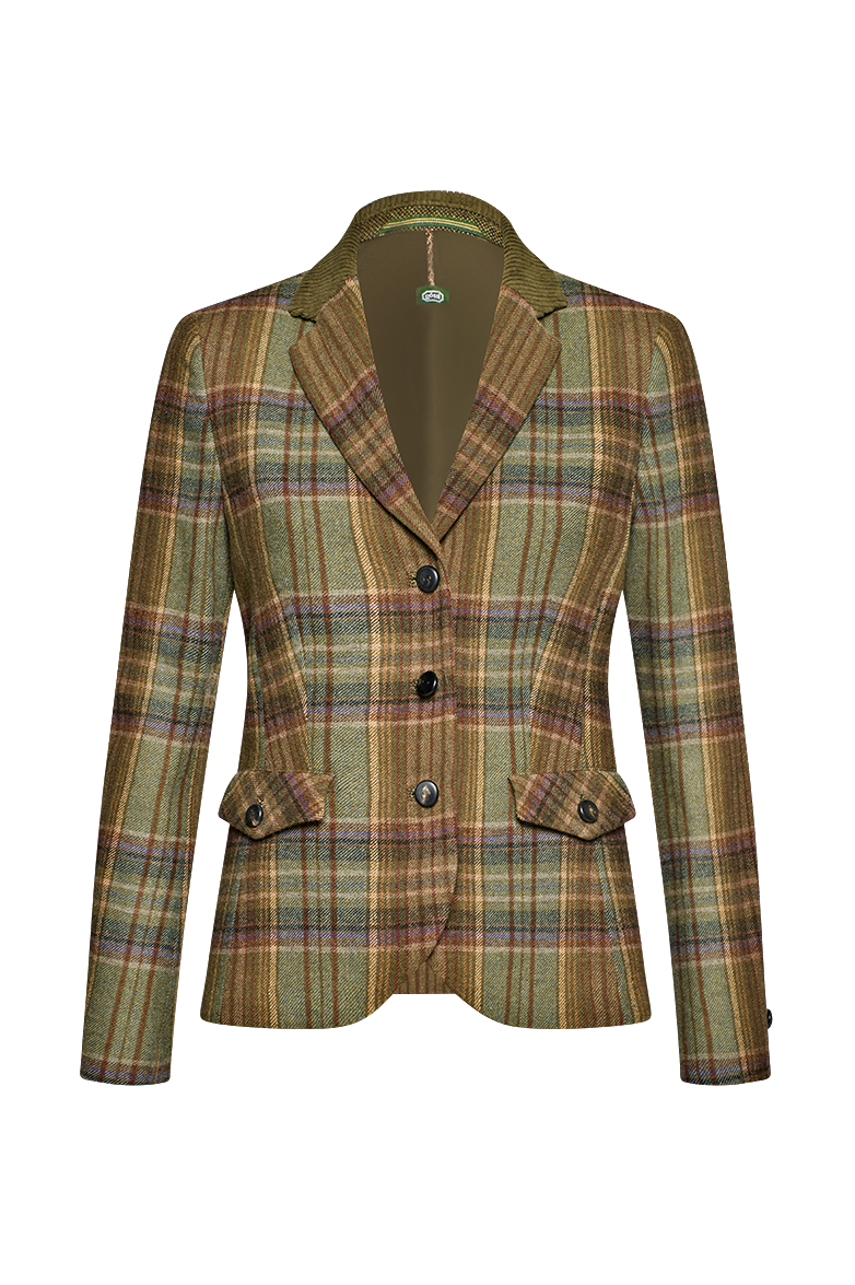 g-ssl-glencheck-jacke-damen-karojacke-aus-baumwollcord-gr-n image 1