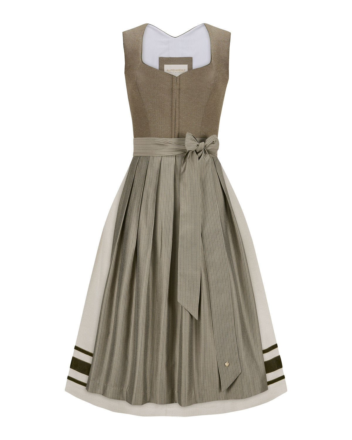 alpenherz-dirndl-marie-fl-gelarm-leinendirndl-oliv-beige image 2