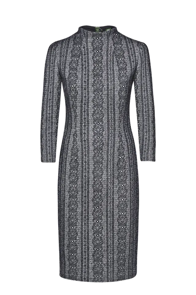 g-ssl-schmeichlerin-strickkleid-damen-merinowolle-grau-schwarz image 1