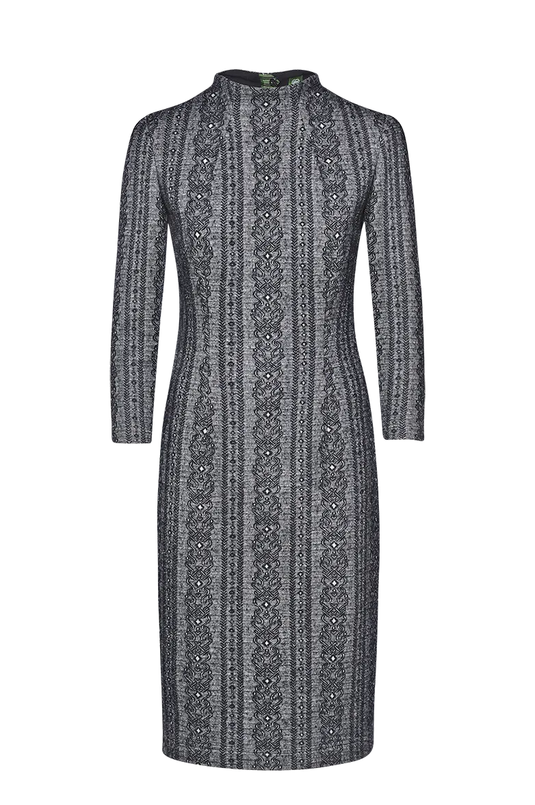 g-ssl-schmeichlerin-strickkleid-damen-merinowolle-grau-schwarz image 1