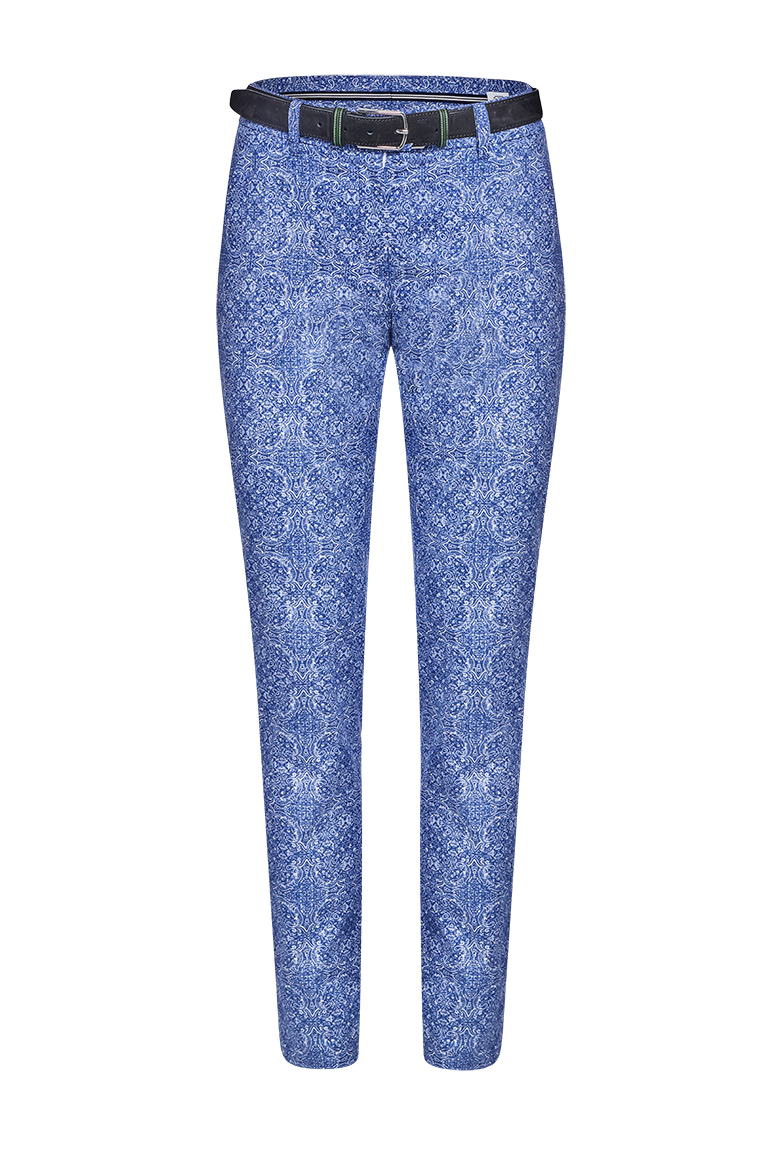 g-ssl-chinohose-mit-ornamentdruck-figurbetonte-damen-chino-in-blau image 1