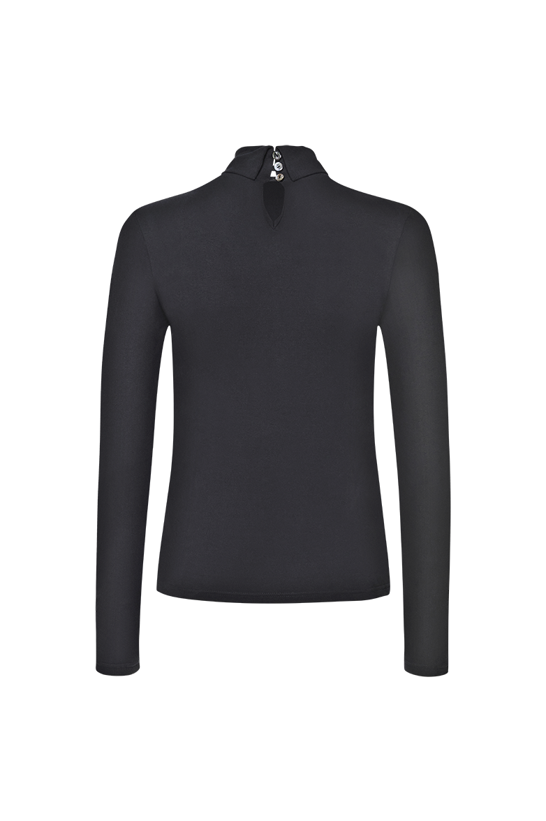 g-ssl-raffiniert-rollkragenpullover-damen-baumwolle-grau-schwarz image 2