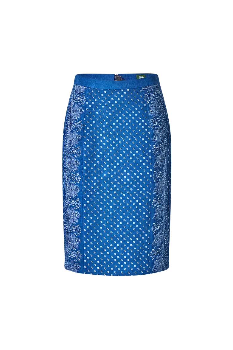 g-ssl-blaudruck-rock-bleistiftrock-blau image 1