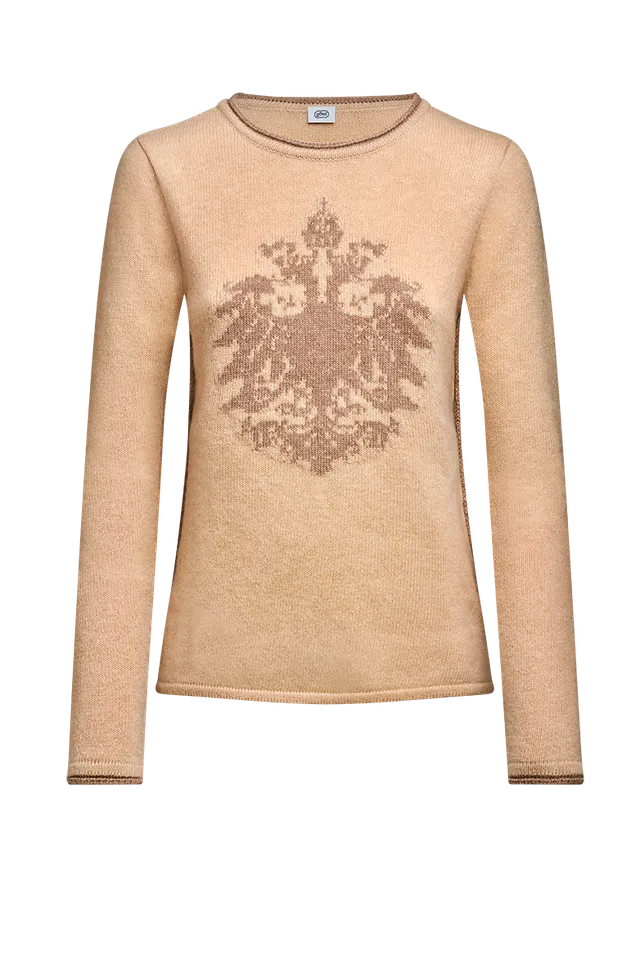 g-ssl-strickpullover-mit-doppeladler-intarsie-natur-damen image 1