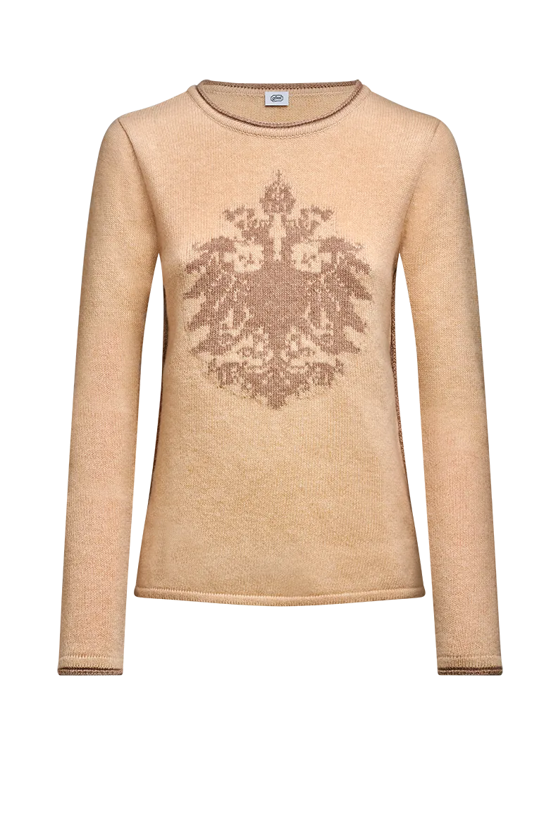 g-ssl-strickpullover-mit-doppeladler-intarsie-natur-damen image 1
