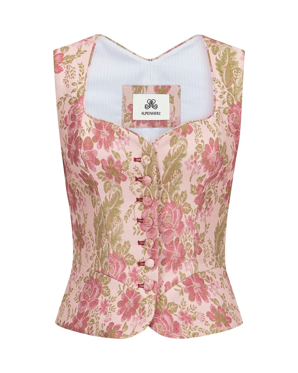 alpenherz-mieder-barbara-trachtenmieder-rosa-jacquard image 2