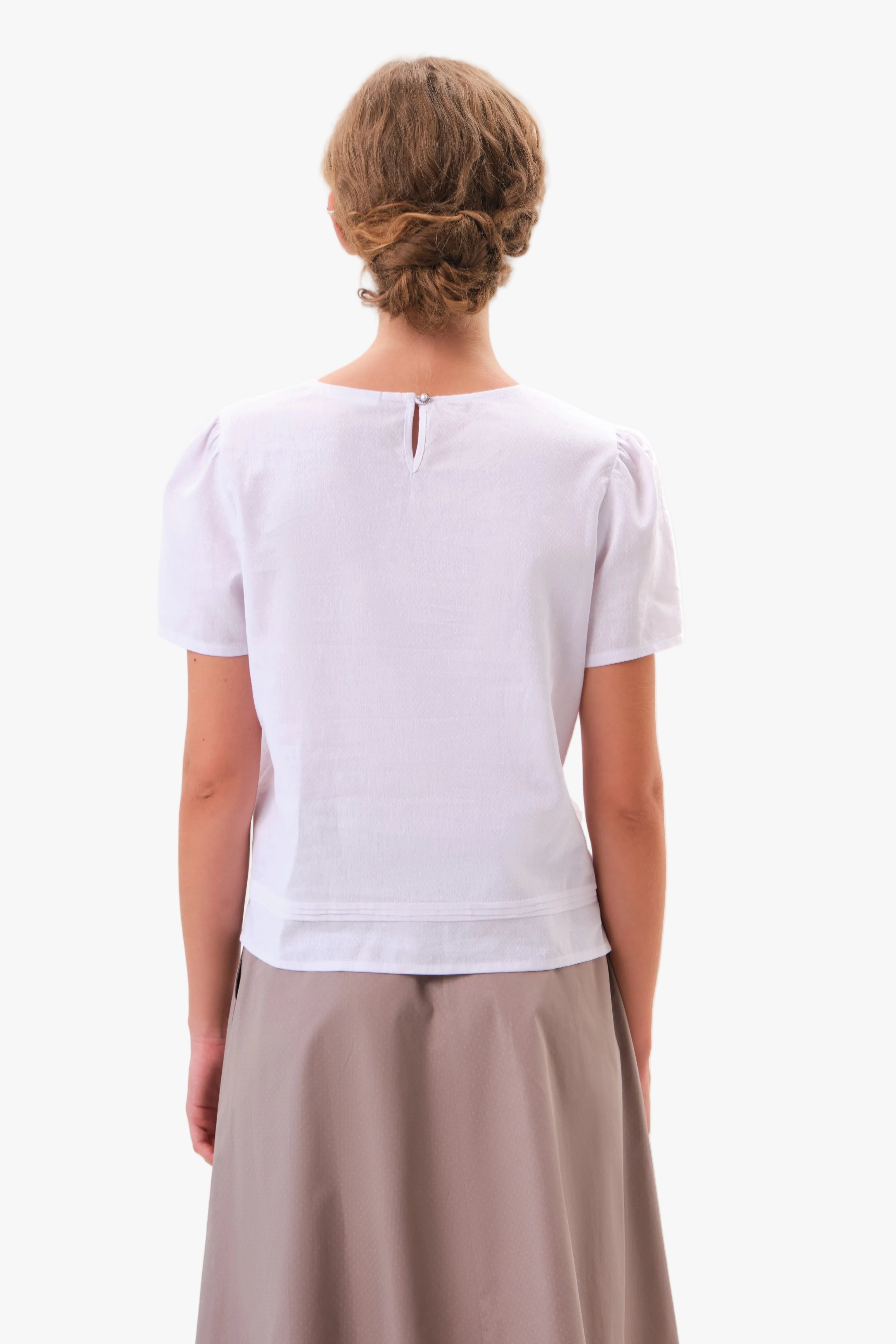 felicitas-bena-damen-bluse-kurzarm-leinen-baumwolle image 2