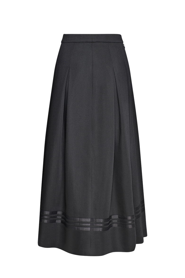 g-ssl-faltenrock-wollsatin-grau-schwarz-mit-kellerfalte image 2