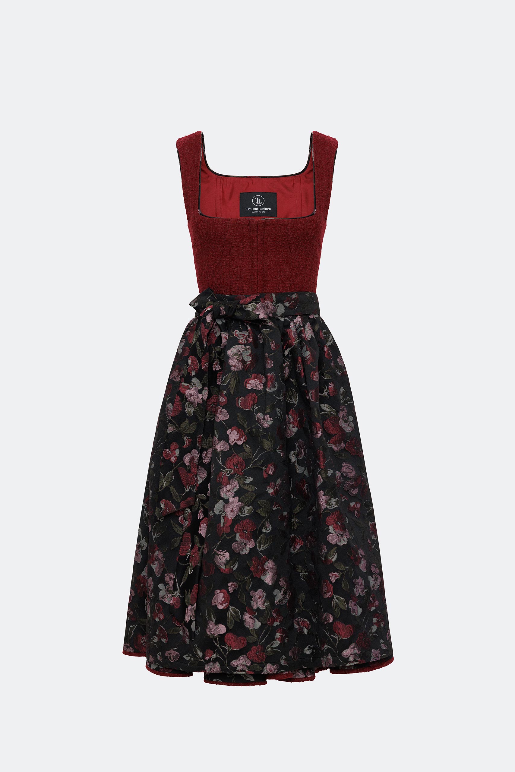 traumtrachten-dirndl-theresia-in-bordeaux-mit-2-sch-rzen image 1
