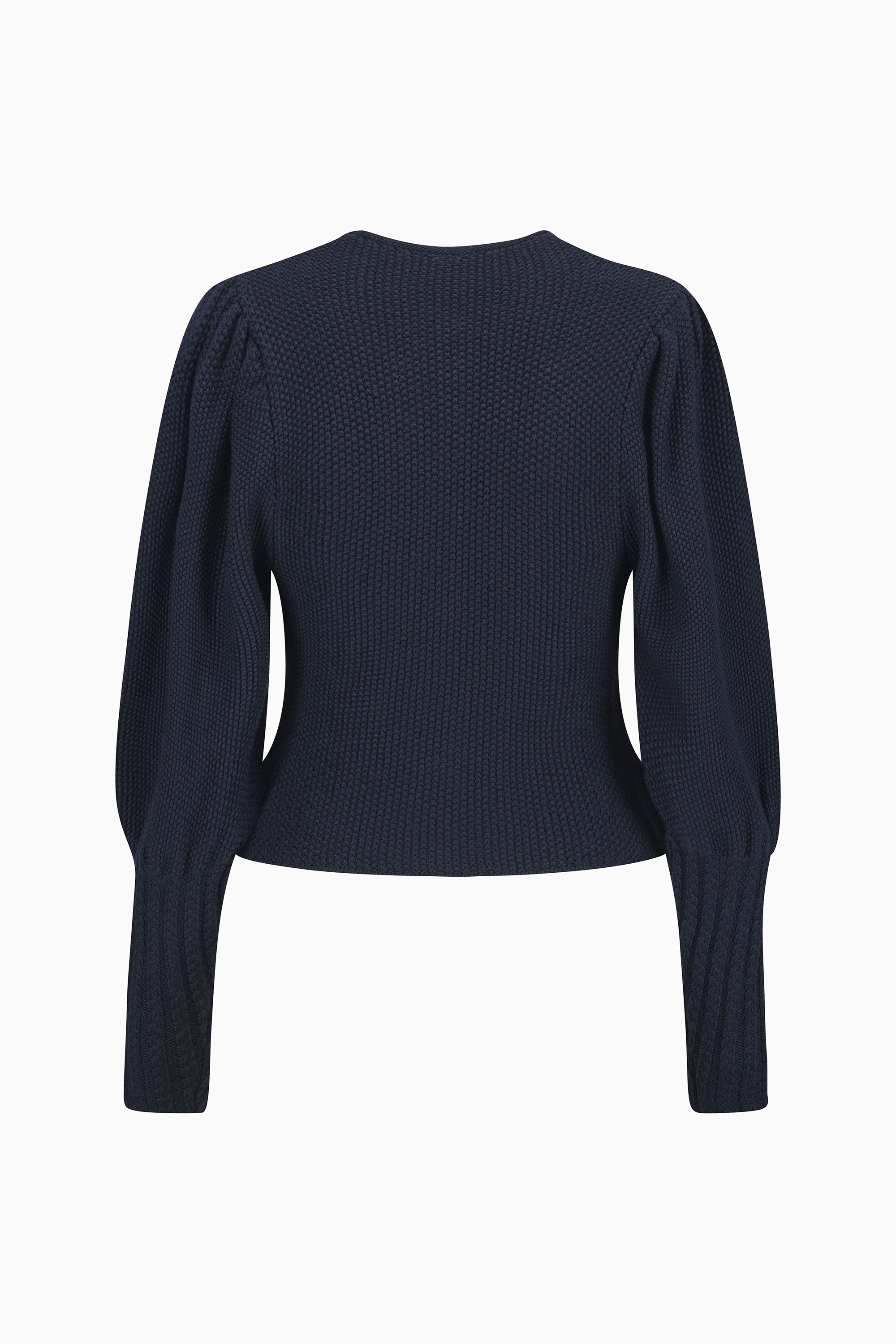 gottseidank-damenstrickjacke-gisela-uni-rundhals-mit-puff-rmeln-2 image 2