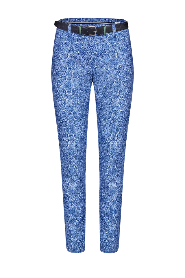 g-ssl-chinohose-mit-ornamentdruck-figurbetonte-damen-chino-in-blau image 1