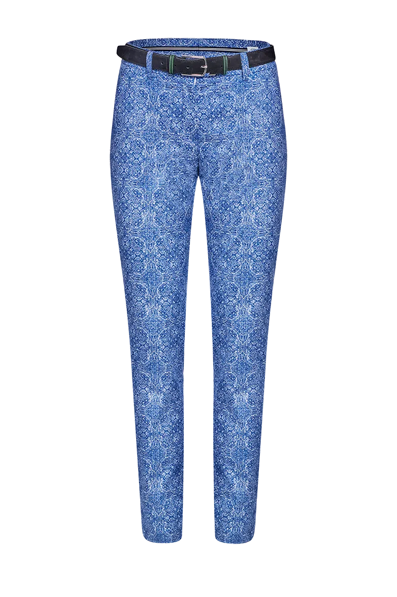 g-ssl-chinohose-mit-ornamentdruck-figurbetonte-damen-chino-in-blau image 1