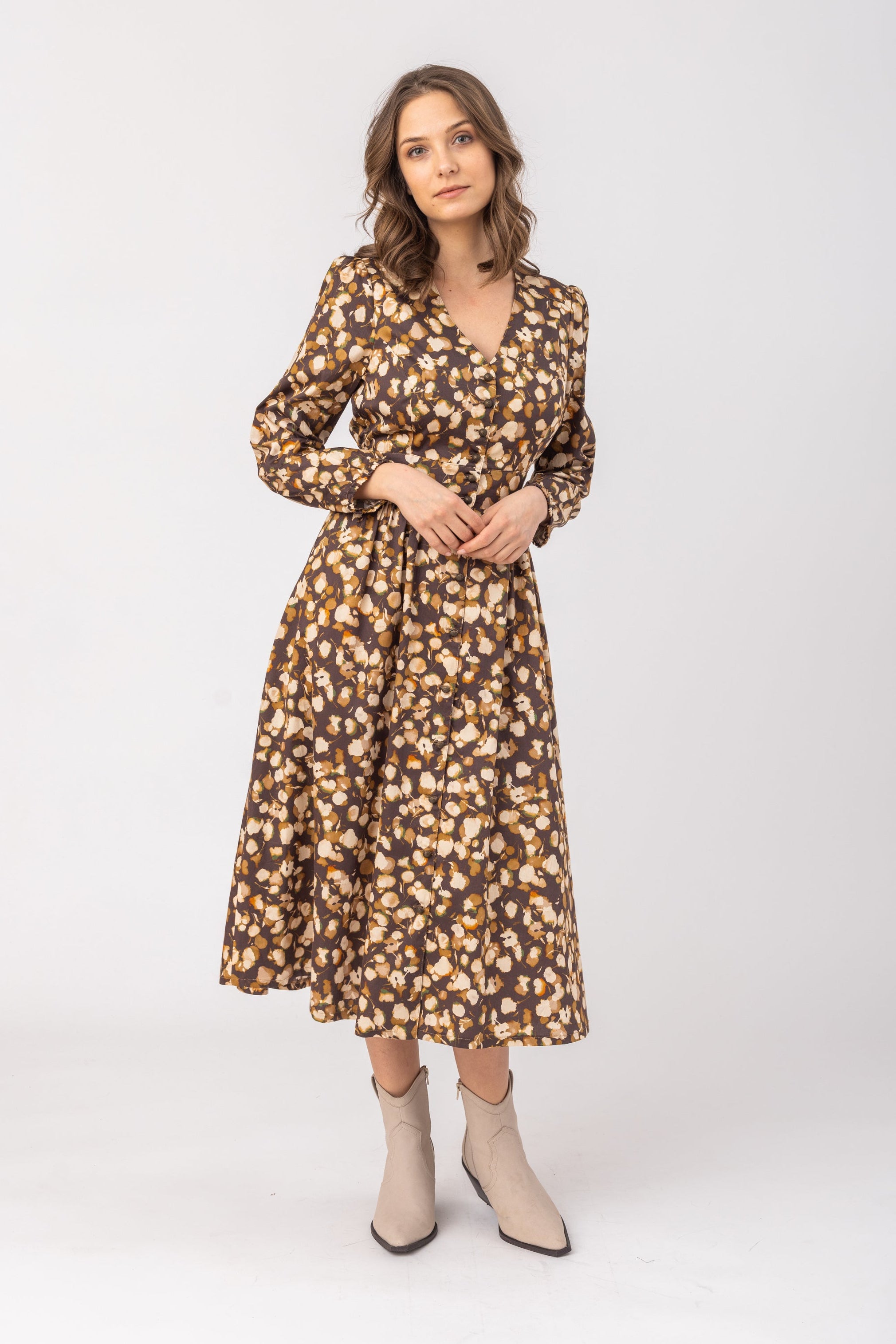 felicitas-damen-kleid-karlinda-print-knopfkleid image 1